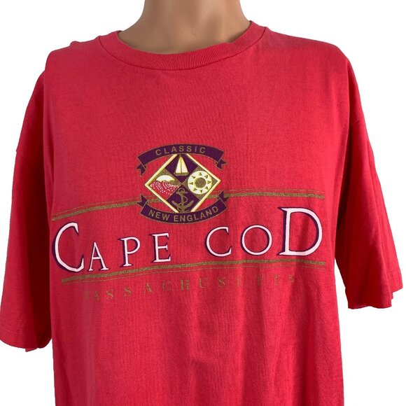 Lee Other - Vintage Cape Cod T Shirt Mens Size L Pink Massachusetts New England Made USA 90s